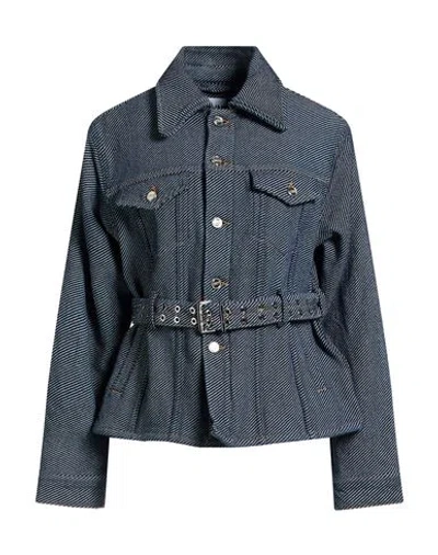 Ganni Woman Jacket Blue Size 14 Organic Cotton