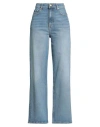 Ganni Woman Jeans Blue Size 30w-32l Organic Cotton, Elastane In Multi