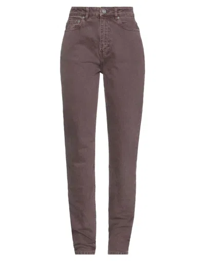Ganni Jeans In Dark Brown