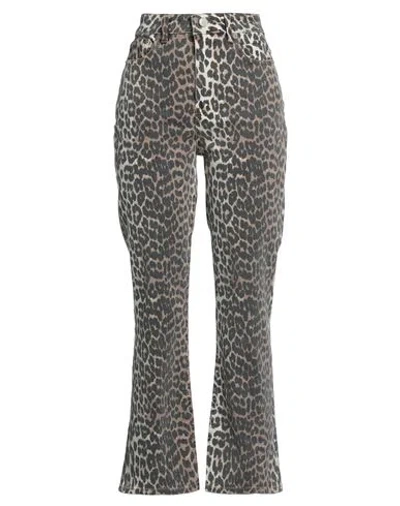 Ganni Woman Jeans Sand Size 25 Cotton, Elastane In Multi