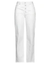 Ganni Woman Jeans White Size 30w-32l Organic Cotton In White