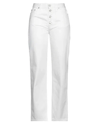 Ganni Woman Jeans White Size 30w-32l Organic Cotton