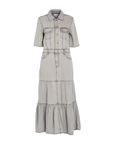 Ganni Woman Jumpsuit Grey Size 8/10 Organic Cotton, Circulose Viscose In Gray