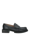 Ganni Woman Loafers Black Size 6 Textile Fibers In Black