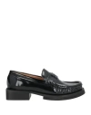 Ganni Woman Loafers Black Size 8 Textile Fibers In Black