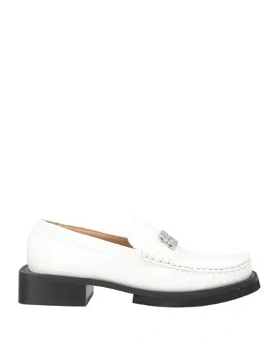 Ganni Woman Loafers White Size 11 Textile Fibers