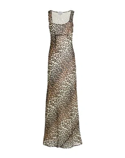 Ganni Woman Maxi Dress Beige Size 0 Recycled Polyester