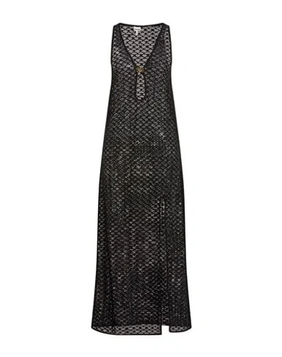 Ganni Woman Maxi Dress Black Size 10/12 Recycled Polyacrylic, Elastane