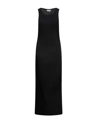 Ganni Woman Maxi Dress Black Size S Organic Cotton, Elastane