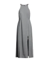 Ganni Woman Maxi Dress Grey Size 10/12 Viscose, Polyester, Elastane In Gray