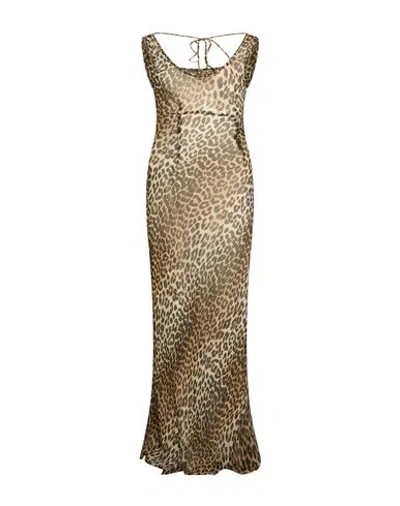 Ganni Woman Maxi Dress Light Brown Size 2 Viscose