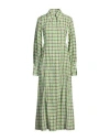 Ganni Woman Maxi Dress Light Green Size 6 Organic Cotton, Recycled Polyester, Polyamide In Green