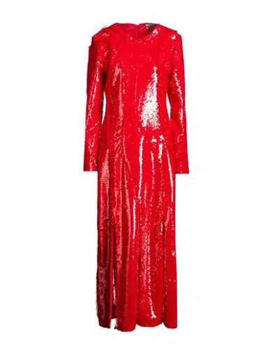 Ganni Woman Maxi Dress Red Size 10/12 Recycled Polyester In Blue