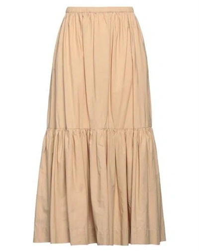 Ganni Woman Maxi Skirt Beige Size 10/12 Cotton