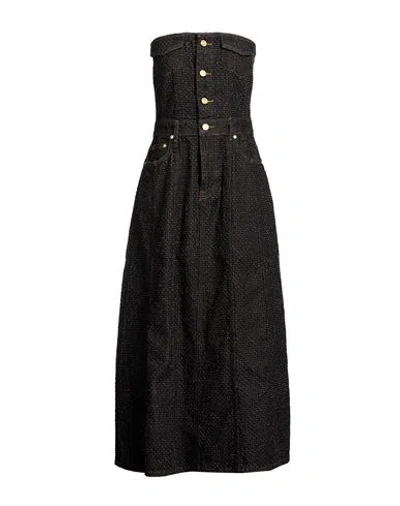 Ganni Woman Midi Dress Black Size 14 Organic Cotton