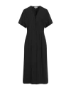 Ganni Woman Midi Dress Black Size 4 Viscose, Recycled Polyester, Elastane, Polyester In Black