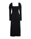 Ganni Woman Midi Dress Midnight Blue Size 6 Recycled Polyester, Viscose, Elastane, Polyester In Blue