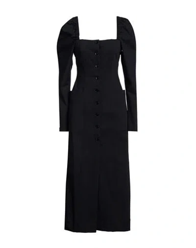 Ganni Woman Midi Dress Midnight Blue Size 6 Recycled Polyester, Viscose, Elastane, Polyester