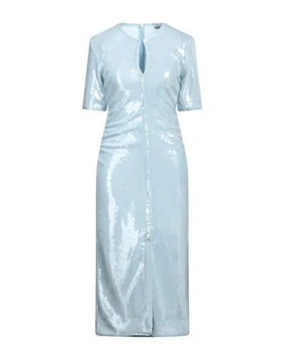 GANNI GANNI WOMAN MIDI DRESS SKY BLUE SIZE 4 RECYCLED POLYESTER