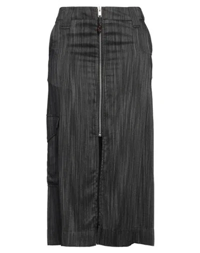 Ganni Woman Midi Skirt Black Size 10/12 Recycled Polyamide, Elastane