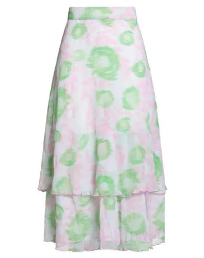 Ganni Woman Midi Skirt Pink Size 6 Recycled Polyester