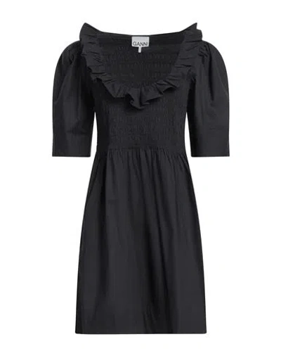Ganni Woman Mini Dress Black Size 4 Organic Cotton