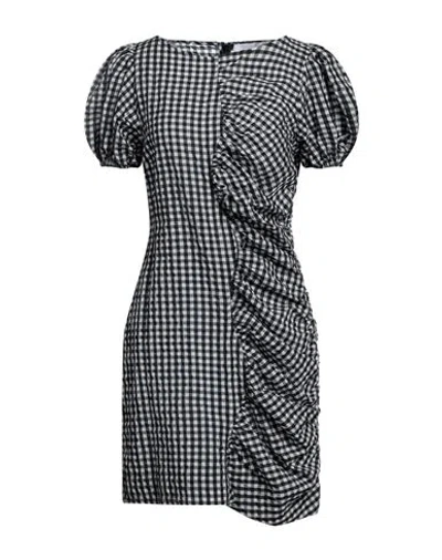 Ganni Woman Mini Dress Black Size 8/10 Polyester, Cotton, Polyamide
