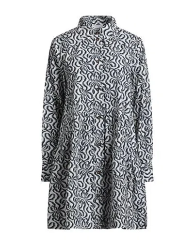 Ganni Woman Mini Dress Navy Size 8/10 Organic Cotton In Blue