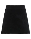 Ganni Woman Mini Skirt Black Size 10/12 Organic Cotton, Elastane In Black