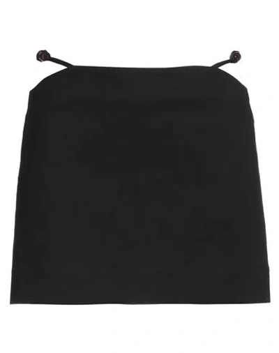 Ganni Woman Mini Skirt Black Size 14 Organic Cotton