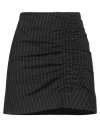 Ganni Woman Mini Skirt Black Size 6 Recycled Polyester, Viscose, Elastane, Polyester In Black