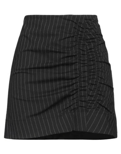 Ganni Woman Mini Skirt Black Size 6 Recycled Polyester, Viscose, Elastane, Polyester