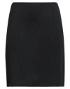 Ganni Woman Mini Skirt Black Size L Rayon, Elastane In Black