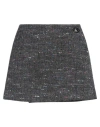 Ganni Woman Mini Skirt Grey Size 10/12 Recycled Wool, Polyamide, Viscose