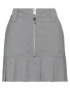 Ganni Woman Mini Skirt Grey Size 6 Ecovero Viscose, Recycled Polyester, Elastane In Grey