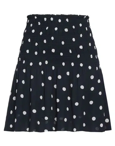 Ganni Woman Mini Skirt Midnight Blue Size 6 Viscose