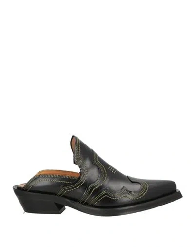 Ganni Woman Mules & Clogs Black Size 7 Leather