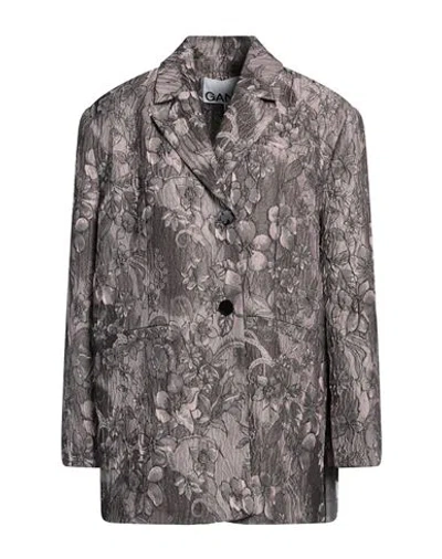 Ganni Woman Overcoat & Trench Coat Antique Rose Size S/m Recycled Polyester, Polyester, Elastane In Pink