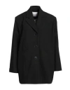 Ganni Black Three-button Blazer In Black