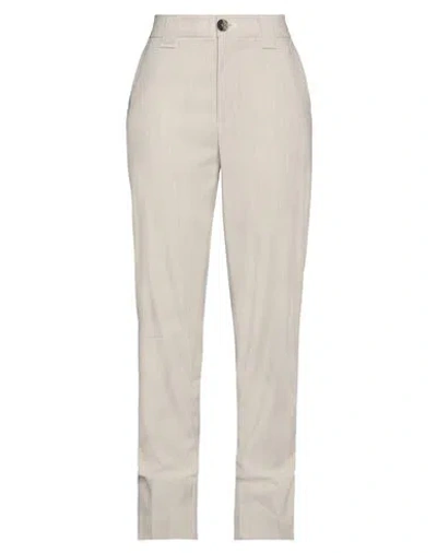 Ganni Woman Pants Beige Size 8/10 Recycled Polyester, Viscose, Elastane