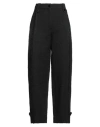 Ganni Tweed High-waist Tailored Pants In Black