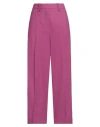 Ganni Pleated High-rise Wide-leg Pants In Red