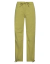 Ganni Woman Pants Military Green Size 4 Organic Cotton, Elastane In Green
