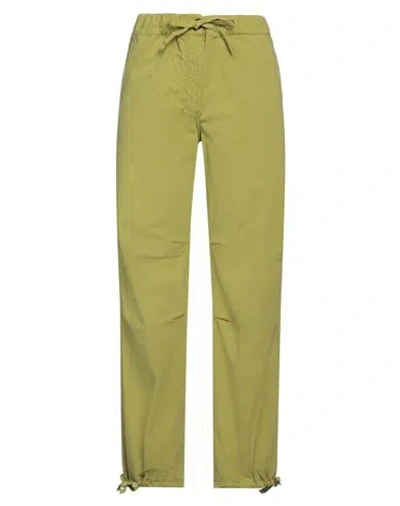 Ganni Woman Pants Military Green Size 4 Organic Cotton, Elastane