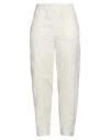 Ganni Woman Pants Off White Size 14 Organic Cotton, Elastane In Off White