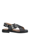 Ganni Studded Sandal In Black