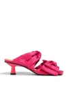 Ganni Woman Sandals Fuchsia Size 7 Textile Fibers In Pink