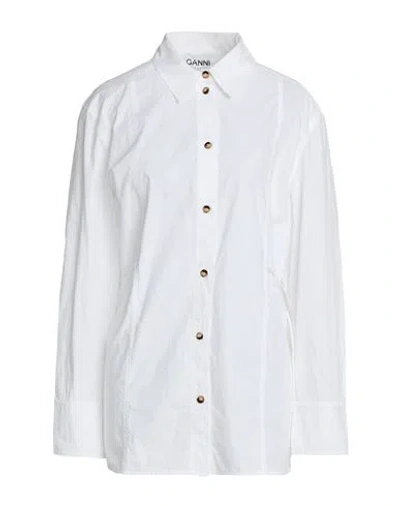 Ganni Woman Shirt White Size 14 Organic Cotton