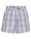 Ganni Woman Shorts & Bermuda Shorts Lilac Size 14 Organic Cotton, Recycled Polyester, Polyamide In Purple