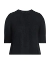 Ganni Woman Sweater Black Size L Alpaca Wool, Polyamide, Virgin Wool, Elastane In Black